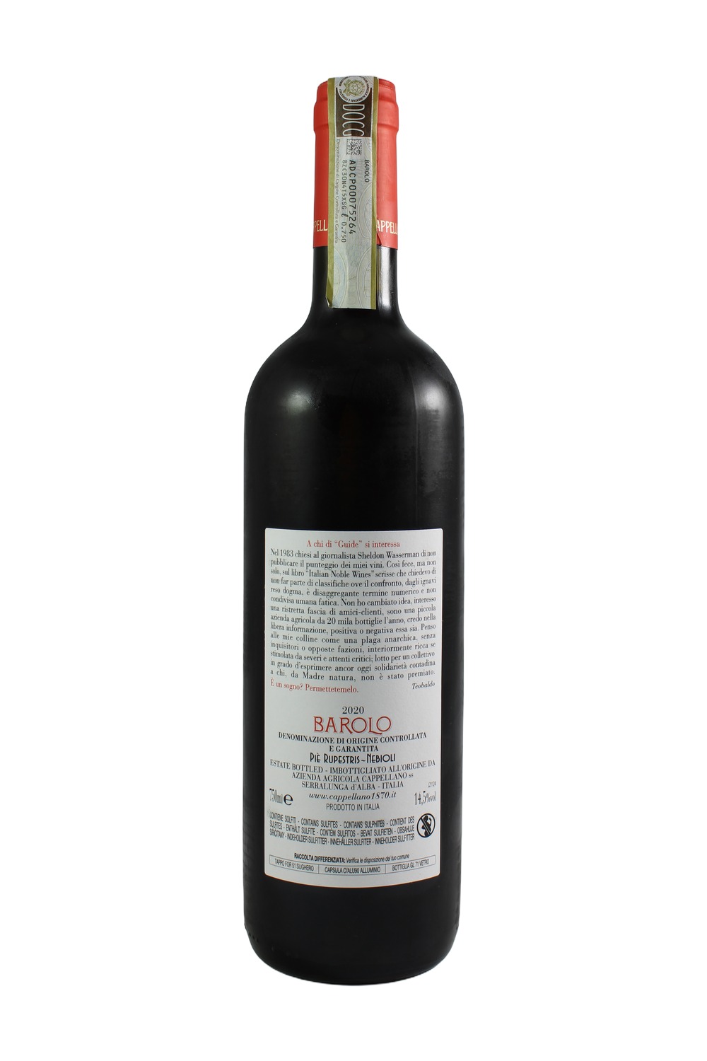 BAROLO OTIN FIORIN PIE RIPESTRIS 2020 CAPPELLANO 75cl 13,5% - Image 2