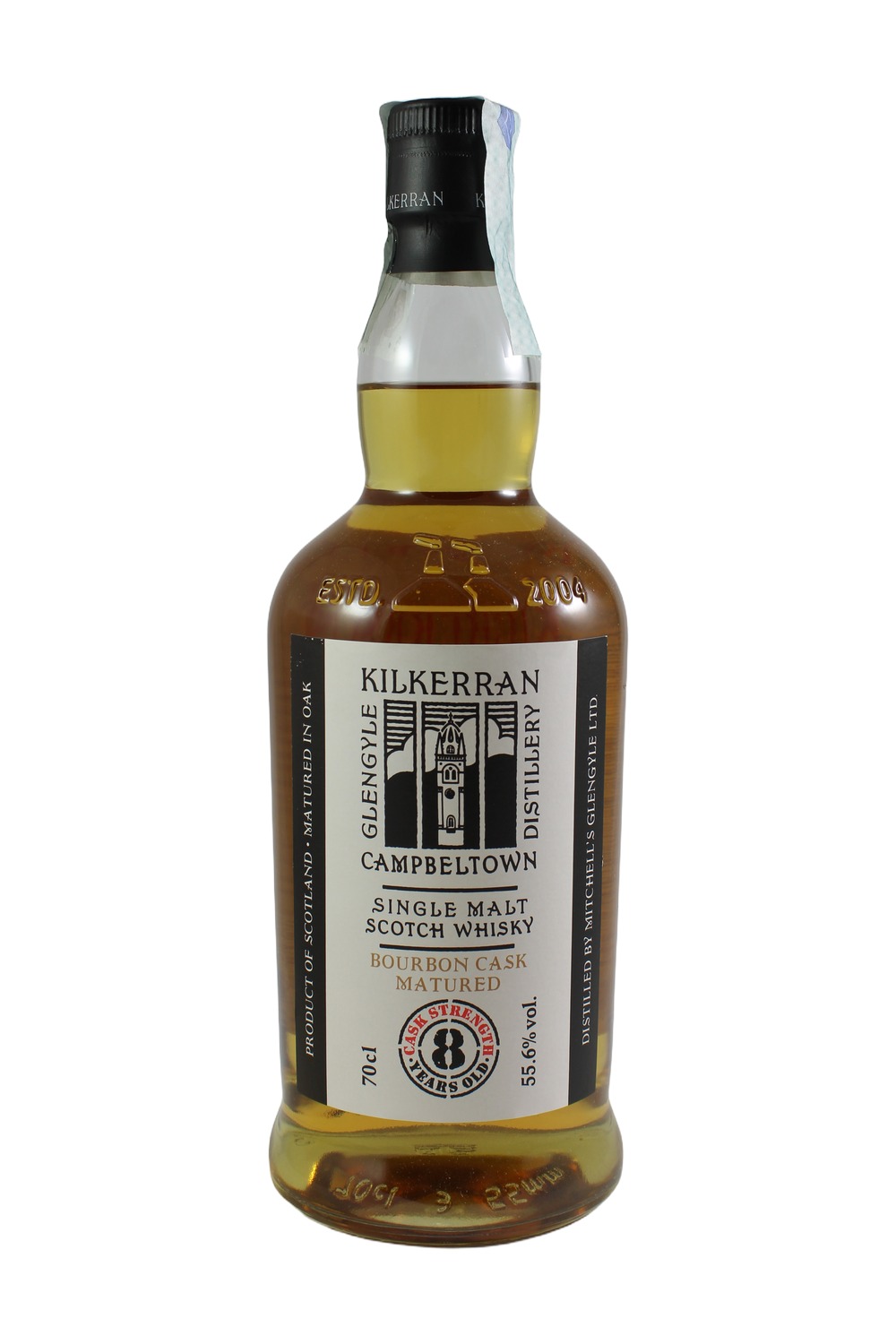 KILKERRAN 8 YEAR BOURBON CASK STRENGTH BACH 11 70CL - 55,6%