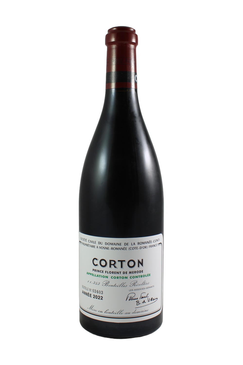 CORTON GRAN CRU ROMANEE CONTI 2022 75cl 13,5%